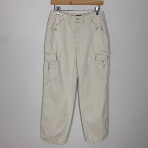 Vintage Polo Jeans Ralph Lauren Cargo Chino Pants Womens 6 Tan